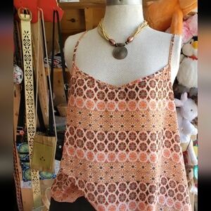 Peach/Orange patterned cami.